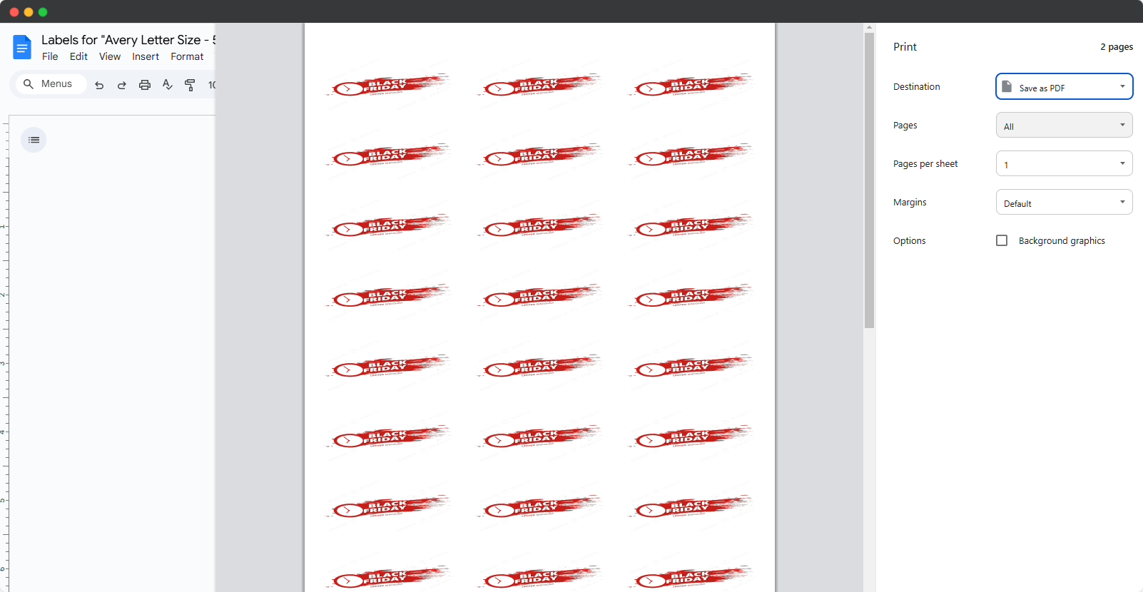print labels